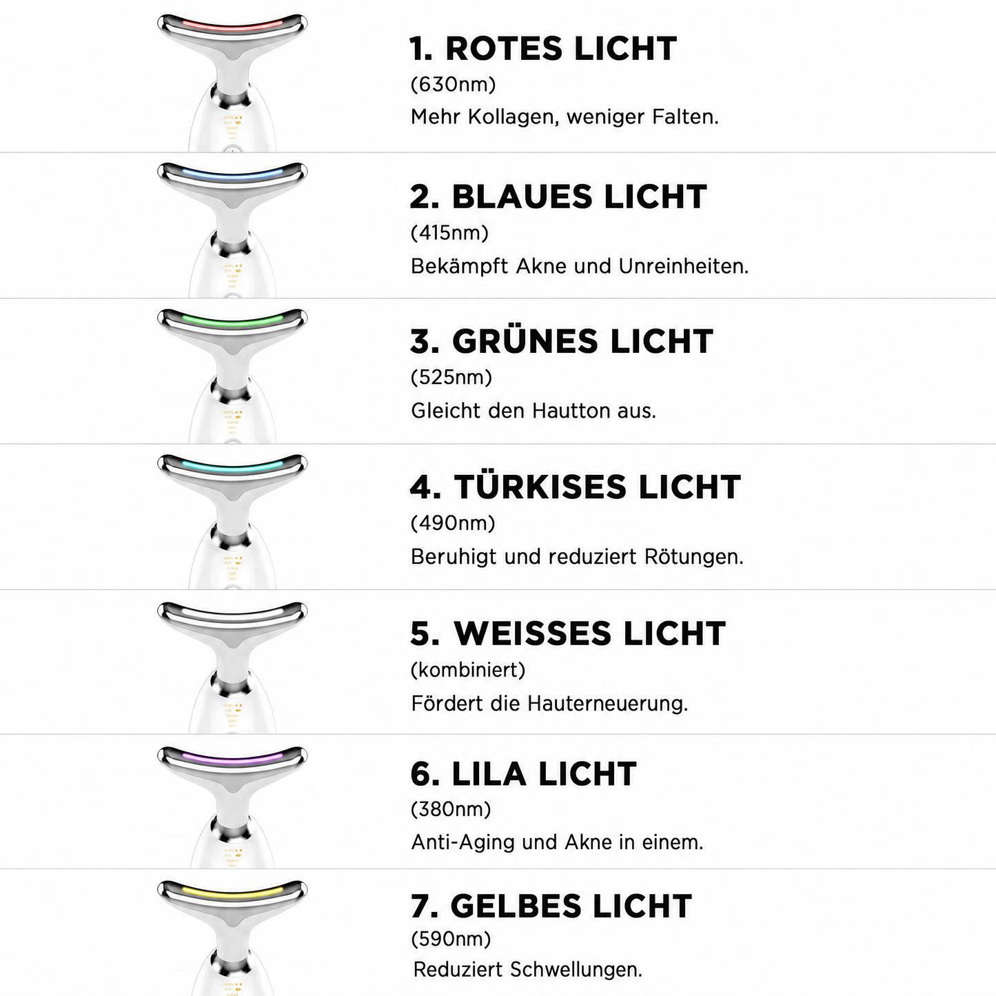 7-in-1 LED Gesichtsformer